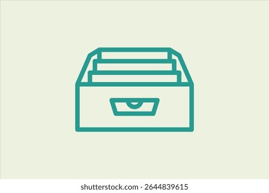 Archive icon. icon related to UI elements. suitable for web site, app, user interfaces,element, printable etc. line icon style. simple vector design editable