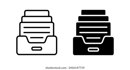 Conjunto de iconos del Archivar. para concepto móvil y Diseño web. Ilustración vectorial