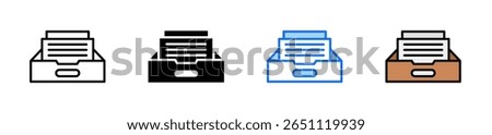 Archive Icon Set Multiple Style Collection