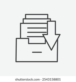 Archive icon set. vector illustration.