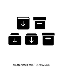 Archive Icon Set Vector Symbol Design Illustration