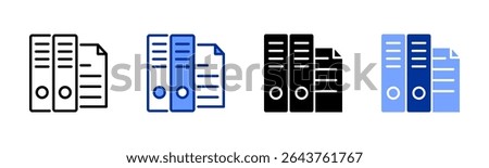 Archive icon sheet multiple style collection