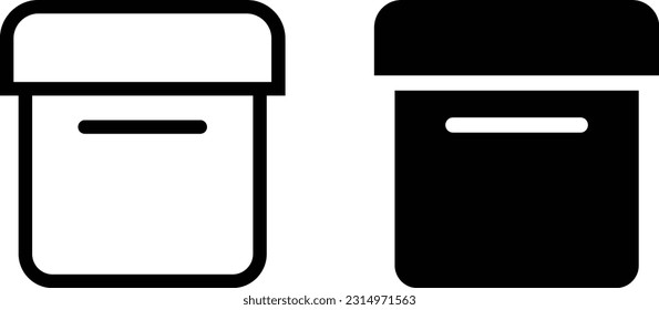 Archive icon sheet, simple trendy flat style line and solid Isolated vector illustration on white background. For apps, logo, websites, symbol , UI, UX, graphic and web design. EPS 10.