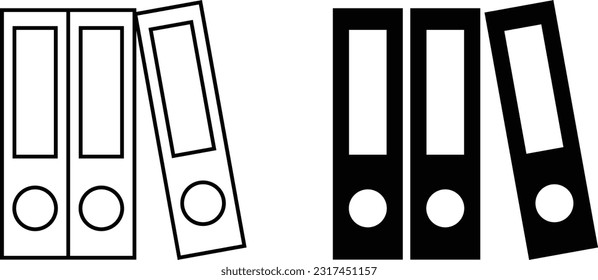 Archive icon sheet, simple trendy flat style line and solid Isolated vector illustration on white background. For apps, logo, websites, symbol , UI, UX, graphic and web design. EPS 10.