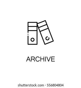 Archive icon. Single high quality outline symbol for web design or mobile app. Thin line sign for design logo. Black outline pictogram on white background