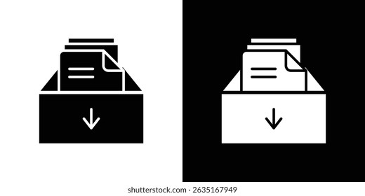 Arquivar símbolos de ícone. Ilustração vetorial.