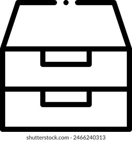 archive icon. Thin Linear Style Design Isolated On White Background