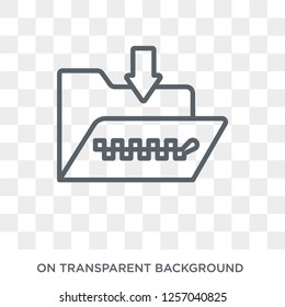 Archive icon. Trendy flat vector Archive icon on transparent background from Programming collection. High quality filled Archive symbol use for web and mobile