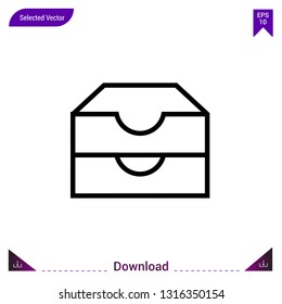 Archive icon  vector . Best modern, simple, isolated, dialogue-set , logo, flat icon for website design or mobile applications, UI / UX design vector format