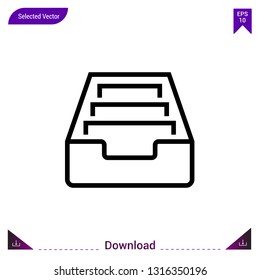 Archive icon  vector . Best modern, simple, isolated, dialogue-set , logo, flat icon for website design or mobile applications, UI / UX design vector format