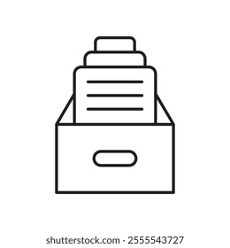 Archive icon vector isolated on white background.