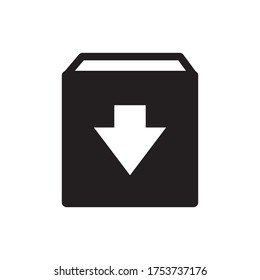 Archive icon vector, simple design
