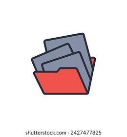 Archive icon. vector.Editable stroke.linear style sign for use web design,logo.Symbol illustration.