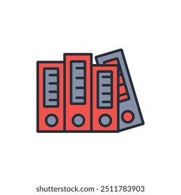 Icono del Archivar. Vector. Movimiento editable. signo de estilo lineal para uso Diseño web, logotipo. Ilustración de símbolo.