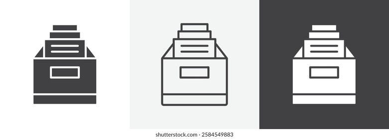Archive icons graphics pack vectors.