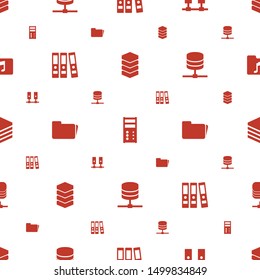 archive icons pattern seamless white background. Included editable filled server, binder, folder, music folder icons. archive icons for web and mobile.