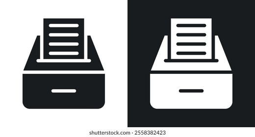 Archive icons in solid black and white colors