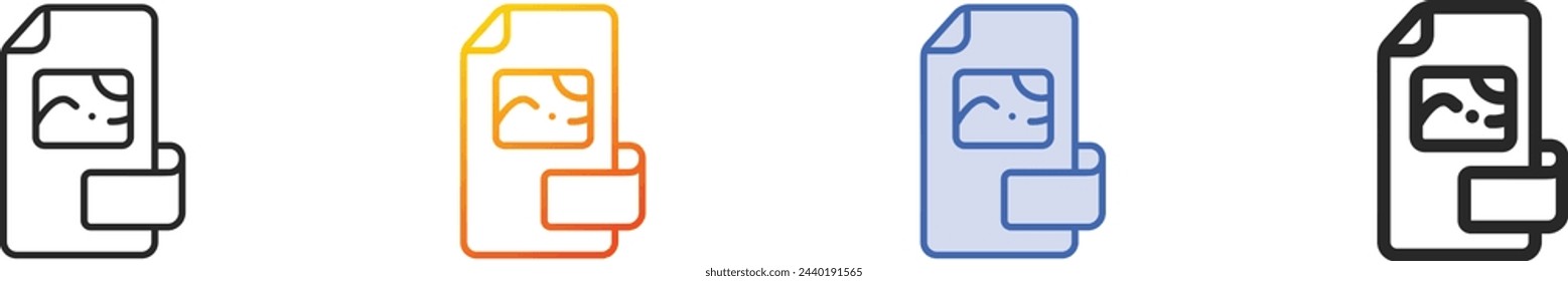 archive icon.Thin Linear, Gradient, Blue Stroke and bold Style Design Isolated On White Background