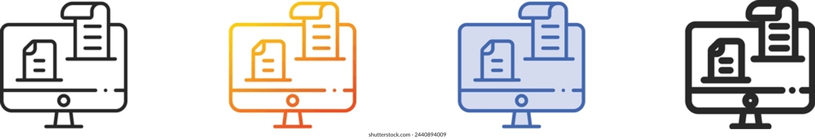 archive icon.Thin Linear, Gradient, Blue Stroke and bold Style Design Isolated On White Background