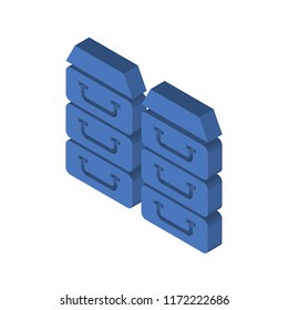 Archive isometric left top view 3D icon