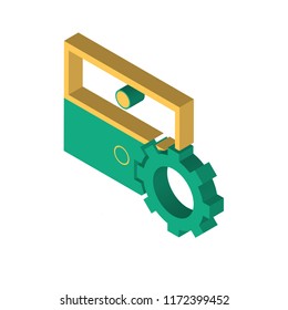 Archive isometric left top view 3D icon