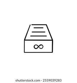 Archive Line Style Icon Design