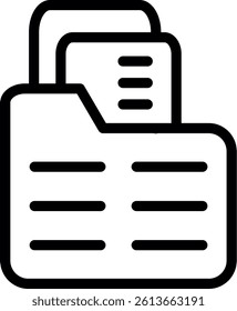 Archive Line Vector Icon Design
