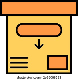 Archive Line Vector Icon Design