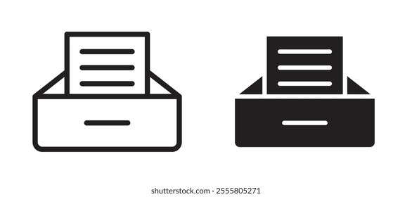 Archive liner icon vector set.