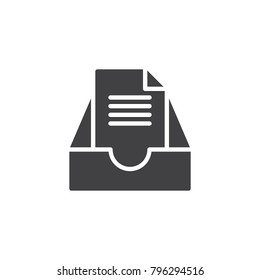 Archive mail box icon vector, filled flat sign, solid pictogram isolated on white. Symbol, logo illustration.