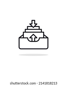 archive manager, for graphic and web design collection logo vector illustration, eps 10