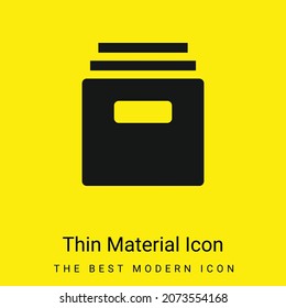 Archive minimal bright yellow material icon