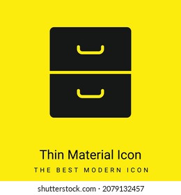 Archivo icono de material amarillo brillante mínimo