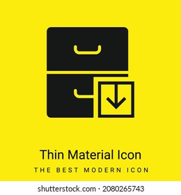 Archive minimal bright yellow material icon