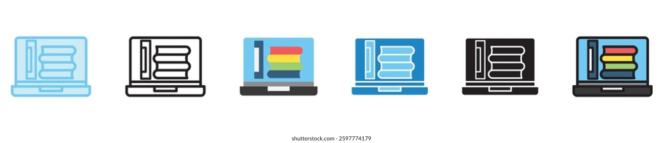 Archive  multi style icon set. use for modern concept, print, UI, UX kit, web and app development. Vector EPS 10, related to digital education, digital learning