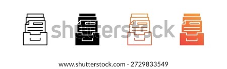 Archive Multiple Style Icon Set Collection
