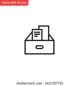 Archive, office symbol vector icon