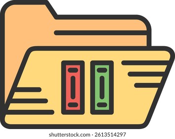 Archive Outline Filled Style Icon
