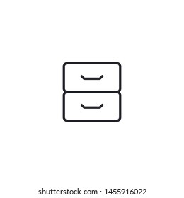Archive Outline Icon Vector Illustration Eps