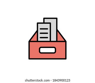 Archive premium line icon. Simple high quality pictogram. Modern outline style icons. Stroke vector illustration on a white background. 