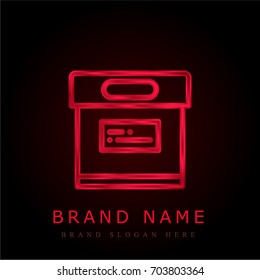 Archive red chromium metallic logo