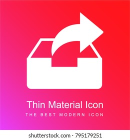 Archive red and pink gradient material white icon minimal design