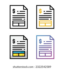 Archive report icon design in four variation color