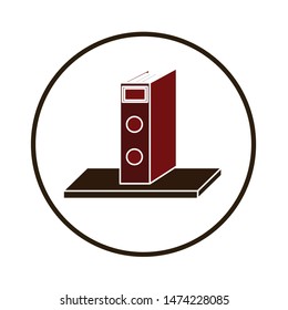 archive shelf icon. flat illustration of archive shelf vector icon. archive shelf sign symbol