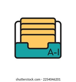 Archive Shelf Icon Vector Illustration