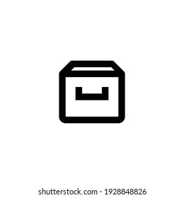  Archive Simple UI Icon isolated White Background