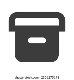 Archive Solid Icon Black and White Vector Graphic