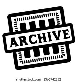 ARCHIVE stamp on white