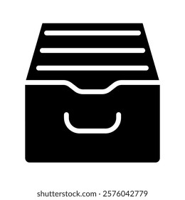 Archive storage icon color editable on white background