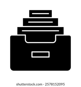 Archive storage icon color editable on white background